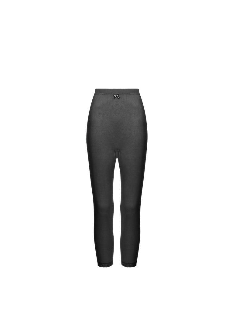 Mariposa Women’s Lightweight Soft Cotton Stretchable Long Inner Pant Everyday Wear  Black Pack of 6 - Image 2